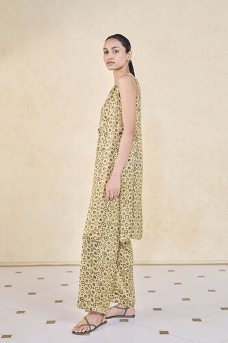 Leafbird Handcrafted Ajrakh Co-ord - Yellow, Yellow, image 3